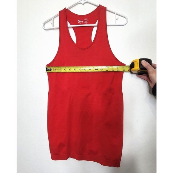 Zyia Active Red Copper Charged Athletic Tank Top Women's Size M Fitness Workout - Picture 8 of 10